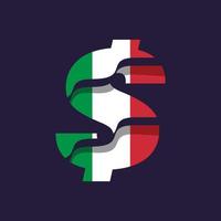 italien symbol flagge dollar vektor