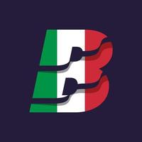 Italiens alfabetsflagga b vektor