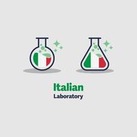 italienska laboratorieikoner vektor