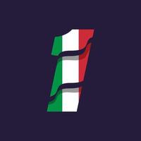 italienska alfabetets flagga vektor