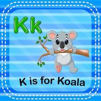 Karteibuchstabe k steht für Koala vektor