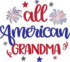 all amerikansk mormor vektor, 4 juli vektor, amerika vektor