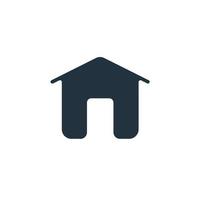 das Haus-Symbol in einem trendigen flachen Stil isoliert auf weißem Hintergrund. Haussymbole für Web- und Mobilfunkanwendungen. vektor