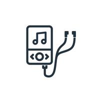 Musiksymbol im trendigen flachen Stil isoliert auf weißem Hintergrund. MP3-Player-Symbol für Web- und mobile Anwendungen. vektor