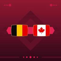 deutschland, kanada weltfußball 2022 spiel gegen auf rotem hintergrund. Vektor-Illustration vektor