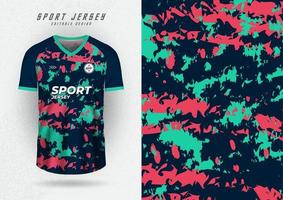 hintergrundmodell für sporttrikot, renntrikot, laufshirt, grunge-muster für sublimation. vektor