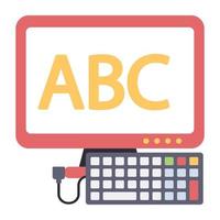 ABC-Lernsymbol, editierbarer Vektor