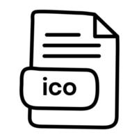 en ikondesign av ico-fil vektor