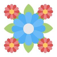 spa blomma ikon i platt design vektor