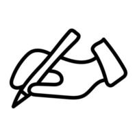 ein Schreibwerkzeug-Symbol, lineares Design von Bleistift vektor