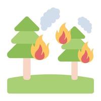 ein Icon-Design von Waldbränden vektor