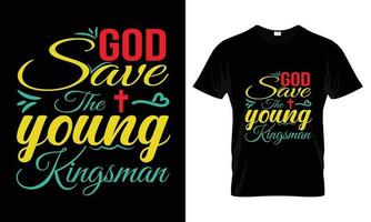 gud rädda den unga kungens typografi t-shirt design vektor