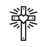 glaube christentum linie symbol vektor illustration