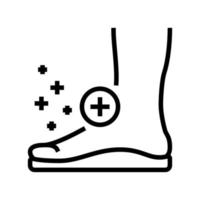 Orthopädisches Einlegesohlen-Werkzeug für Plattfuß-Therapielinie Symbol-Vektor-Illustration vektor