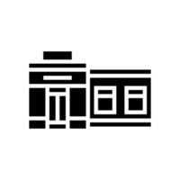 Glyphen-Symbol-Vektorillustration für Geschäftsgebäude vektor