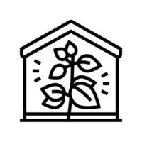 Öko-Hausbau Symbol Leitung Vektor Illustration