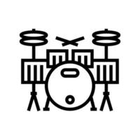 Drum Rhythmus Bass Instrument Symbol Leitung Vektor Illustration