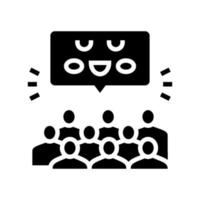 gruppenaktivitäten und veranstaltungen in der kinderbibliothek glyph icon vector illustration