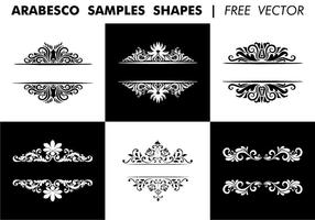 Arabesco Probe Formen freien Vektor