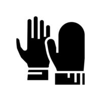 Handschuhe trockene Haut Glyphe Symbol Vektor Illustration
