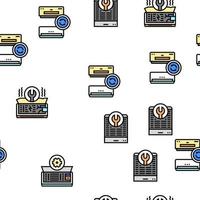 Klimaanlage Elektronik Vektor nahtlose Muster