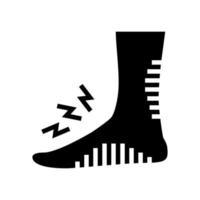 Glyph-Symbol-Vektorillustration für diabetische Fußpflege vektor