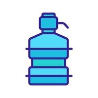 Wasser in Flaschen ist ein reines Vektorsymbol. isolierte kontursymbolillustration vektor
