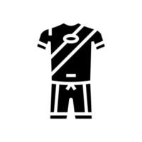 Anzug Fußballspieler Glyphe Symbol Vektor Illustration