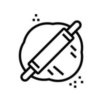 rollende Teiglinie Symbol Vektor Illustration