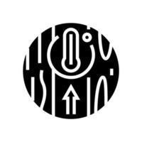 Glyph-Symbol-Vektorillustration für den Wärmedämmungsboden vektor