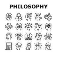 filosofi vetenskap samling ikoner som vektor