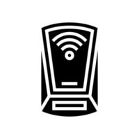 Glyph-Symbol-Vektorillustration für RFID-Geräte scannen vektor