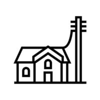 Haus mit Stromleitung Symbol Vektor Illustration verbunden