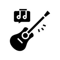 Spielen auf Gitarren-Glyphen-Symbol-Vektor-Illustration vektor