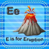 karteibuchstabe e steht für eruption vektor