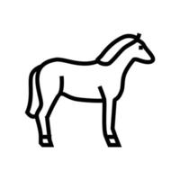 Pferd Tier Symbol Leitung Vektor Illustration