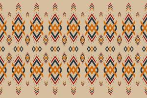 ikat seamless mönster i tribal. matta etnisk mönster konst. amerikansk, mexikansk stil. design för bakgrund, tapeter, vektorillustration, tyg, kläder, matta, textil, batik, broderi. vektor