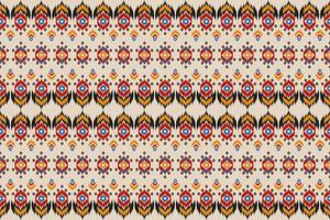 ethnisches orientalisches ikat nahtloses muster traditionell. Stoff im indischen Stil. Design für Hintergrund, Tapete, Vektorillustration, Stoff, Kleidung, Teppich, Textil, Batik, Stickerei. vektor