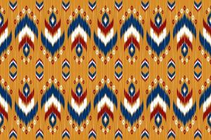 abstrakte ethnische Musterkunst. ikat nahtloses muster traditionell. amerikanischer, mexikanischer Stil. Design für Hintergrund, Tapete, Vektorillustration, Stoff, Kleidung, Teppich, Textil, Batik, Stickerei. vektor