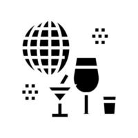 Glyphensymbol-Vektorillustration für alkoholische Tour vektor