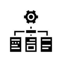 Analysieren von Dokumenten Glyphensymbol-Vektorillustration vektor