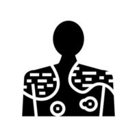 Psoriasis-Krankheit Glyphen-Symbol-Vektor-Illustration vektor