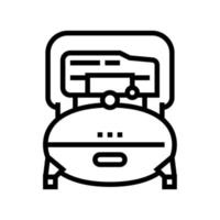 Industrie Luftkompressor Symbol Leitung Vektor Illustration