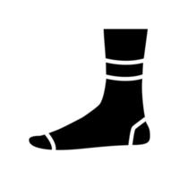 isolierte Illustration des Viertelsocken-Glyphen-Symbolvektors vektor