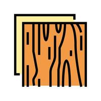Holzisolierschicht Farbe Symbol Vektor Illustration