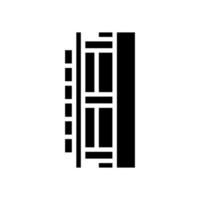 Glyph-Symbol-Vektorillustration der Wandisolierschicht vektor