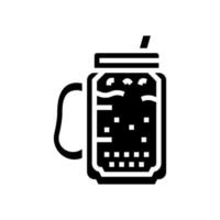 Mokka-Kaffee-Glyphen-Symbol-Vektor-Illustration vektor