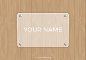 Free Vector Frosted Glass Name Platte