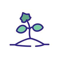 Gurkenpflanze Symbol Vektor Umriss Illustration