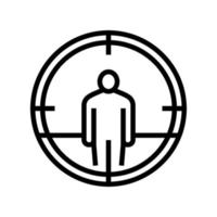 Target Kill Line Symbol Vektor Illustration